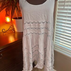 Intimately Free People Grey and Purple Trapeze Dress - Large